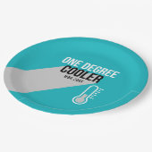 Eén graad koeler modern, gepersonaliseerd Afstuder Papieren Bordje (Gekanteld)