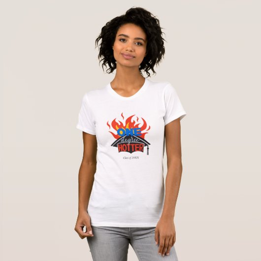 Een graad warmer grappig Afstuderen T-shirt (Voorkant volledig)