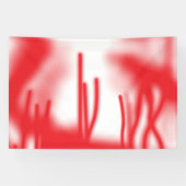 Een grafisch ontwerp met opvallende rode en oranje spandoek (Horizontaal)