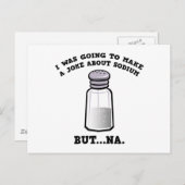 Een grap over natrium briefkaart (Voorkant / Achterkant)
