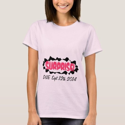 Een grappig kraamhemd met een datum voor moeder t-shirt (Voorkant)