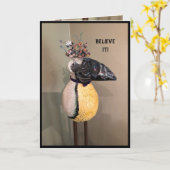 Een grappig wandelwonder kaart (Gele Bloem)