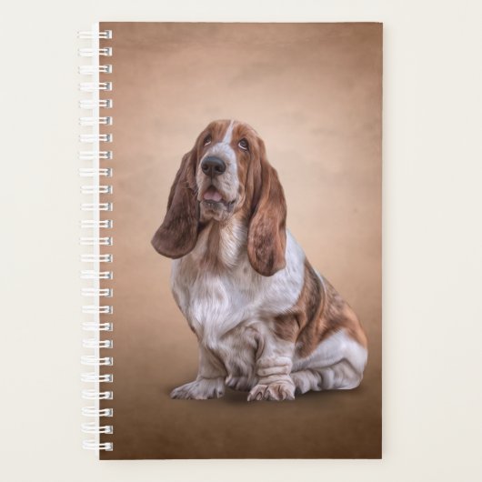 Een grappige Basset Hound-hond tekenen Planner (Voorkant)
