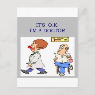 een grappige dokter briefkaart