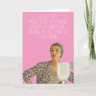 Een grappige gezondheidstip kaart. kaart