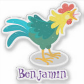 Een grappige illustratie van de cartoon van de kra sticker (Voorkant)