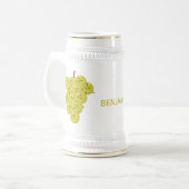 Een grappige illustratie van de cartoon van druive bierpul (Voorkant links)