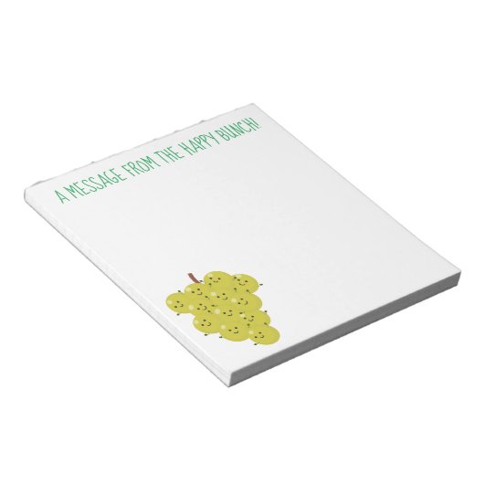 Een grappige illustratie van de cartoon van druive notitieblok (Schuin)