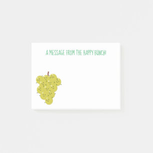 Een grappige illustratie van de cartoon van druive post-it® notes