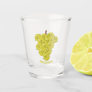 Een grappige illustratie van de cartoon van druive shot glas