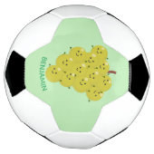 Een grappige illustratie van de cartoon van druive voetbal (Gedraaid)