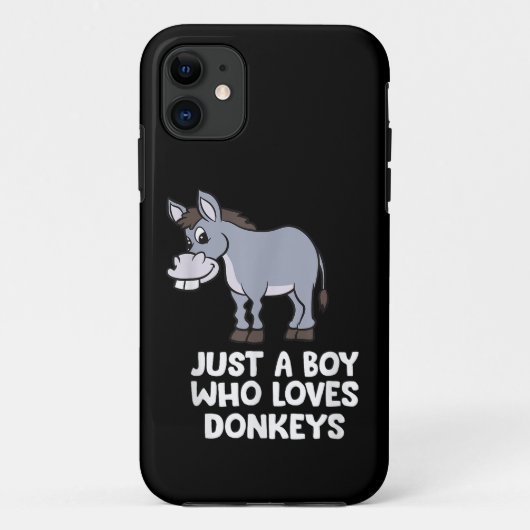 Een grappige jongen die van ezels houdt Case-Mate iPhone case (Achterkant)