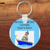een grappige kapitein grap sleutelhanger (Voorkant)
