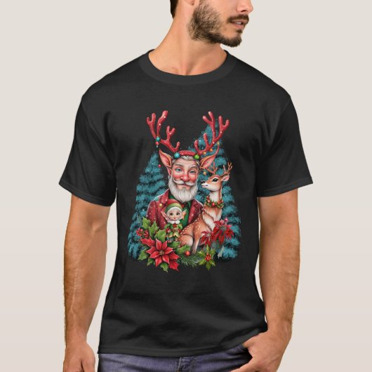 Een grappige kerstillustratie, t-shirt (Voorkant)