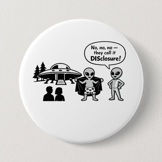 Een grappige kijk op de Disclosure-beweging Ronde Button 7,6 Cm (Voorkant)