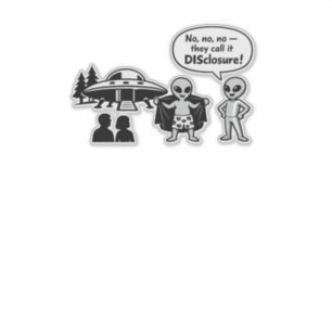 Een grappige kijk op de Disclosure-beweging Sticker