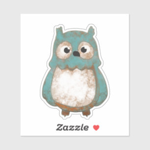 Een grappige kleine uil voor kinderen sticker