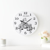 Een grappige koe op een tractor grote klok (Huis)