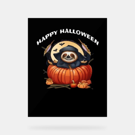Een grappige luiaard vieren Halloween Essential T- Acryl Bord (Voorkant)