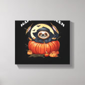 Een grappige luiaard vieren Halloween Essential T- Canvas Afdruk (Voorkant)