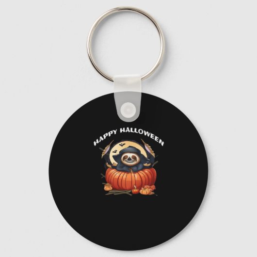 Een grappige luiaard vieren Halloween Essential T- Sleutelhanger (Voorkant)