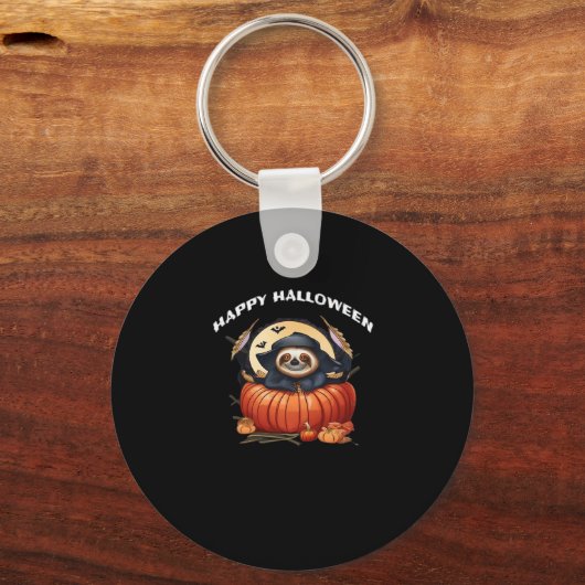 Een grappige luiaard vieren Halloween Essential T- Sleutelhanger (Voorkant)