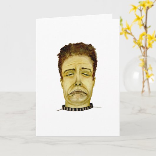 Een grappige man die het makkelijk maakt kaart (Gele Bloem)