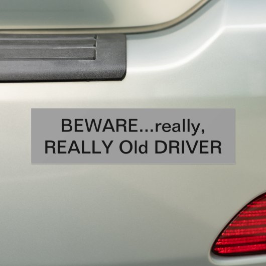 Een grappige paraplusticker zegt beward, echt oud bumpersticker (Op auto)
