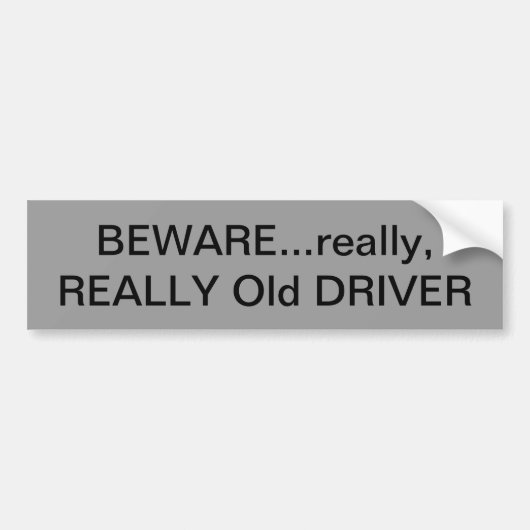Een grappige paraplusticker zegt beward, echt oud bumpersticker (Voorkant)