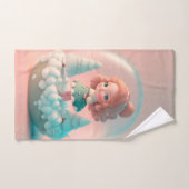 Een grappige pop op een wolk bad handdoek (Handdoek)