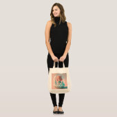 Een grappige pop op een wolk tote bag (Voorkant (model))