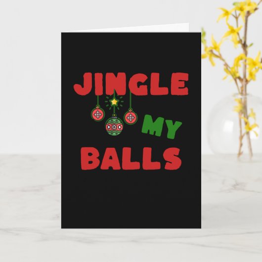 Een grappige, stoute kerstkaart voor hem kaart (Gele Bloem)