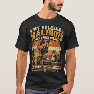 een grappige vintage Belgische malinois T-shirt