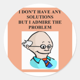 een grappige wetenschappelijke grap ronde sticker