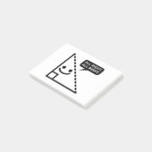 Een grappige Wiskunde driehoek met Shirt. Oké. Post-it® Notes (Schuin)