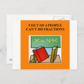 een grappige wiskunde grap briefkaart (Voorkant / Achterkant)