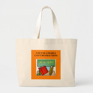een grappige wiskunde grap grote tote bag