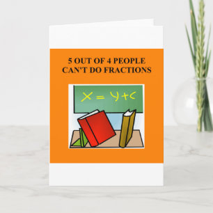 een grappige wiskunde grap kaart