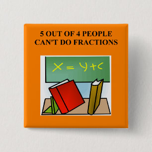 een grappige wiskunde grap vierkante button 5,1 cm