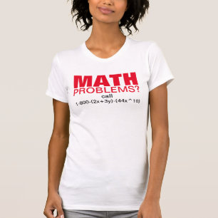 Een grappige wiskunde tutorgrap. Help met een verg T-shirt