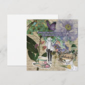 Een Grateful Heart/Paars Flat Wenskaart (Voorkant / Achterkant)