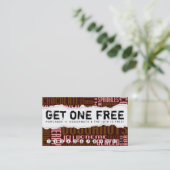 één gratis DOUGHNUT Klantenkaartje (Staand voorkant)