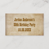 Een gratis Drink Kaart of ticket (Achterkant)