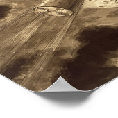 Een greep naar de tekening van de maan poster (Hoek)