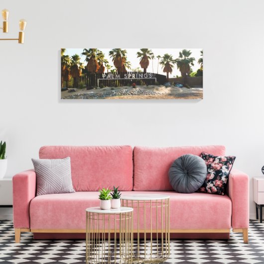 EEN GREETTE VAN PALMSPRINGS CANVAS AFDRUK (Insitu (Woonkamer))