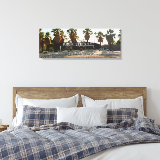 EEN GREETTE VAN PALMSPRINGS CANVAS AFDRUK (Insitu (Slaapkamer))