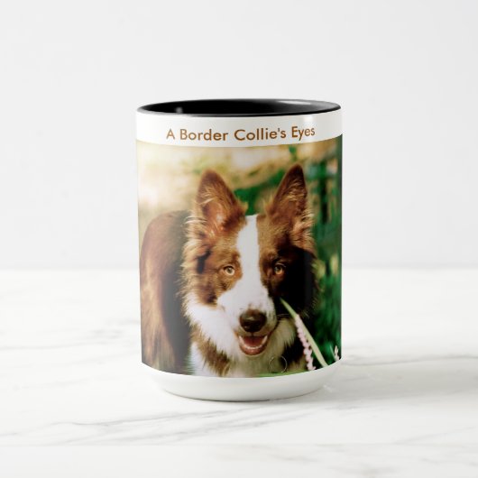 Een grens-collie-ogen mok (Midden)