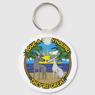 EEN GREYHOUND LIEFHEBBEN ZIJ ZIJN FANTASTISCH SLEUTELHANGER