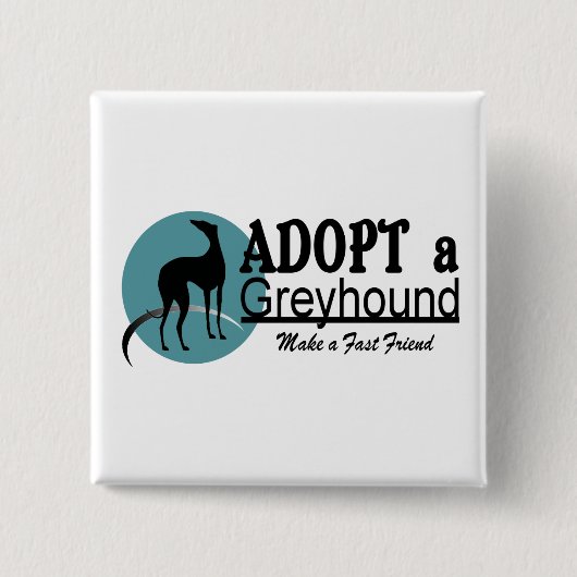Een Greyhound-Logo aannemen Vierkante Button 5,1 Cm (Voorkant)