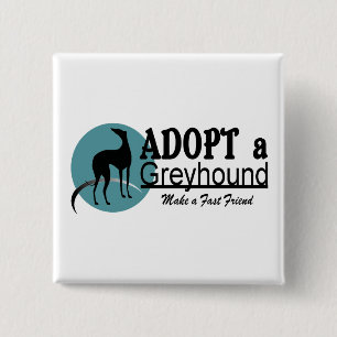 Een Greyhound-Logo aannemen Vierkante Button 5,1 Cm